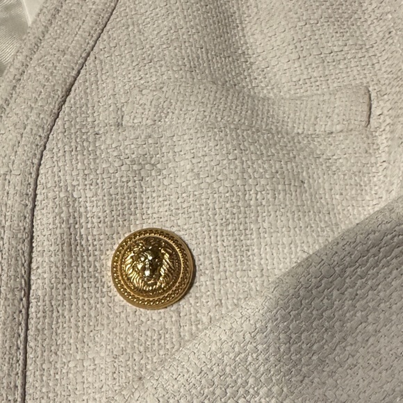 Balmain Ivory Blazer with Gold Accents - Picture 6 of 9